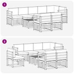 vidaXL Ensemble de canapés d'extérieur 9 pc Blanc et gris clair