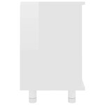 vidaXL Armoire de salle de bain Blanc brillant Bois d’ingénierie