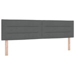 vidaXL Lit à ressorts avec tête de lit Gris foncé 200 x 180 cm tissu