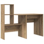 vidaXL Bureau chêne artisanal 131 5 x 50 x 106 5 cm Bois d'ingénierie