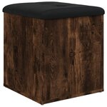 vidaXL Banc de rangement chêne fumé 42x42x45 cm bois d'ingénierie