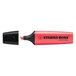 Surligneur BOSS ORIGINAL Rechargeable Pointe Biseautée 2-5 mm Rouge x 10 STABILO