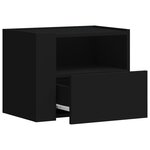 vidaXL Tables de chevet murales 2 Pièces noir 45x30x35 cm