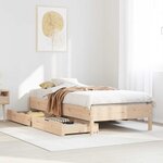 vidaXL Cadre de lit sans matelas 100x200 cm bois massif de pin