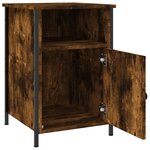 vidaXL Table de chevet chêne fumé 40x42x60 cm bois d'ingénierie