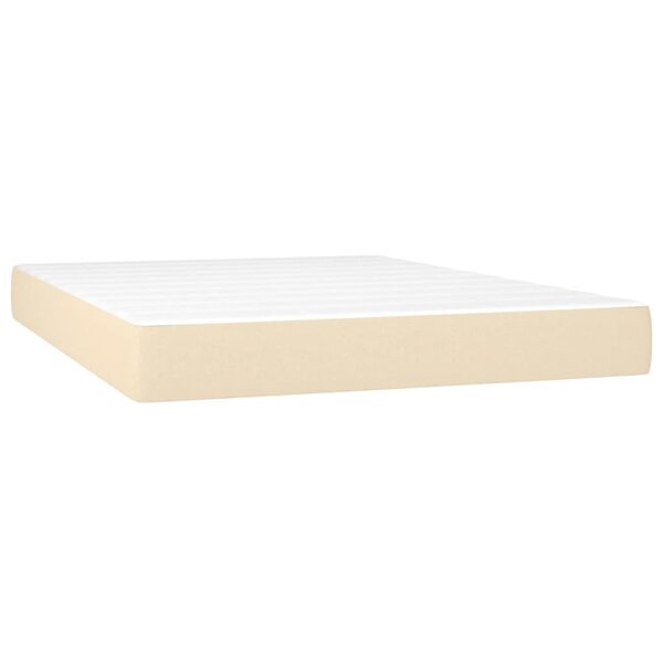 vidaXL Matelas de lit à ressorts ensachés Crème 140x200x20 cm Tissu