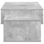 vidaXL Table basse Gris béton 105 x 50 x 32 5 cm Bois d'ingénierie