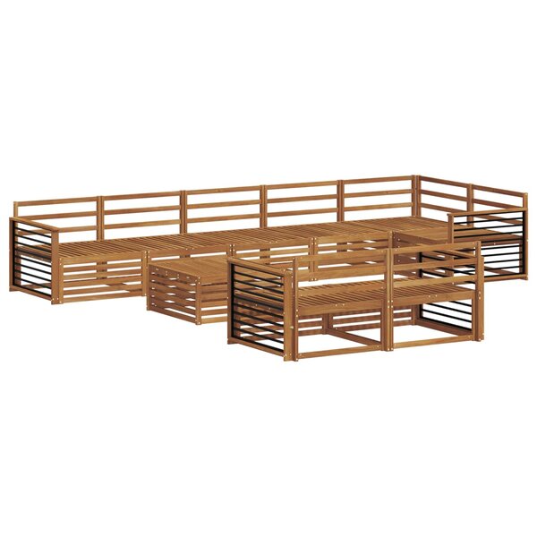 vidaXL Ensemble de canapés d'extérieur 9 pc Naturel