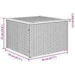 vidaXL Ensemble de canapé de jardin avec coussin 7 Pièces Gris Poly rotin