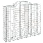 vidaXL Paniers à gabions arqués 11 Pièces 200x50x160/180 cm Fer galvanisé