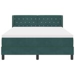 vidaXL Lit à ressorts avec tête de lit Vert foncé 200 x 140 cm Velours