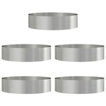 vidaXL Pots de jardin 5 Pièces Argent 80 x 80 x 20 cm Acier inoxydable