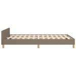 vidaXL Cadre de lit sans matelas taupe 120x200 cm tissu
