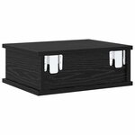 vidaXL Table de chevet Chêne noir 40 x 31 x 15 cm Bois d'ingénierie