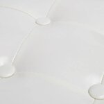 vidaXL Fauteuil avec repose-pied Blanc Similicuir