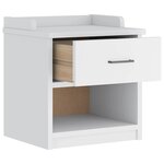 vidaXL Banc de couloir SANDNES blanc 45x40x50 cm bois de pin massif