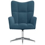 vidaXL Chaise de relaxation Bleu Velours
