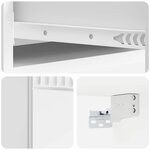vidaXL Table d'appoint murale Blanc brillant 87 5 x 34 5 x 17 cm