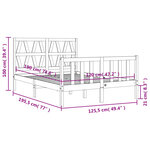 vidaXL Cadre de lit sans matelas bois de pin massif