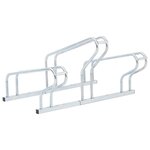 vidaXL Support de vélo au sol autoportant pour 3 vélos acier galvanisé