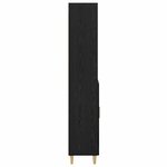 vidaXL Haut Armoire Montage mural 2 Pièces Chêne noir 69 5 x 34 x 180 cm