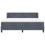 Lit à ressorts vidaXL avec matelas gris foncé en velours 180x200 cm
