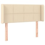 vidaXL Tête de lit avec oreilles Crème 83x16x78/88 cm Tissu