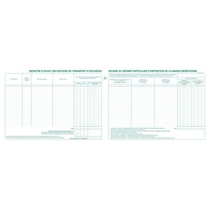 Piqûre Garagistes - Occasion Intérieur & Export - Avec Registre De Comparaison -texte Fr - 80 Pages - Blanc - Exacompta