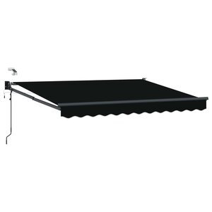 vidaXL Auvent rétractable électrique Noir 3 5 x 2 5 m