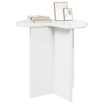 vidaXL Table d'appoint avec stockage 2 Pièces Blanc brillant Ø 39 x 38 cm