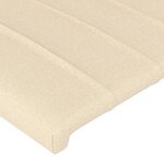 vidaXL Tête de lit à LED Crème 163x16x78/88 cm Tissu