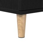 vidaXL Cabinet de salle de bain avec porte Chêne noir 30 x 30 x 190 cm