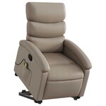 vidaXL Fauteuil inclinable de massage Cappuccino Similicuir