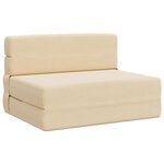 vidaXL Canapé-lit pliable Crème 100 x 80 x 60 cm Tissu