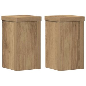 vidaXL Supports pour plantes 2 Pièces chêne artisanal bois d'ingénierie
