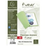 Paquet de 100 chemises Forever® 220 100  recyclé - 24x32cm - Bleu vif x 5 EXACOMPTA