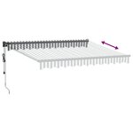 vidaXL Auvent rétractable anthracite/blanc 3x2 5 m tissu et aluminium