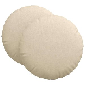 vidaXL Coussins de siège 2 Pièces Crème Ø80 x 29 cm tissu