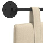 vidaXL Tête de lit suspendue Crème Tissu
