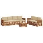 vidaXL Ensembles de canapés avec coussin 8 Pièces Naturel et Beige