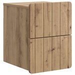 vidaXL Cabinet de chevet mural 2 pièces Chêne artisanal