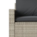 vidaXL Salon de jardin 6 Pièces avec coussins gris clair résine tressée
