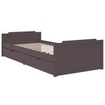 vidaXL Cadre de lit sans matelas marron foncé bois pin massif 90x200cm