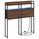 vidaXL Tête de lit de rangement Chêne marron 90 cm Bois d'ingénierie