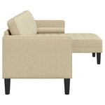vidaXL Ensemble de Canapés Crème 173 x 131 x 67 cm tissu