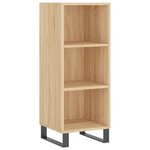 vidaXL Buffet haut Chêne sonoma 34 5x34x180 cm Bois d'ingénierie