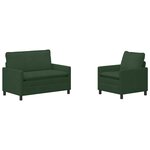 vidaXL Ensemble de Canapés 2 Pièces Vert Jungle Tissu