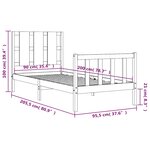 vidaXL Cadre de lit sans matelas blanc 90x200 cm bois de pin massif