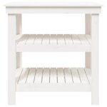 vidaXL Banc de travail Blanc 78 5x50x80 cm Bois de pin massif