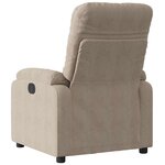 vidaXL Fauteuil inclinable taupe tissu microfibre